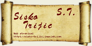 Sisko Trijić vizit kartica